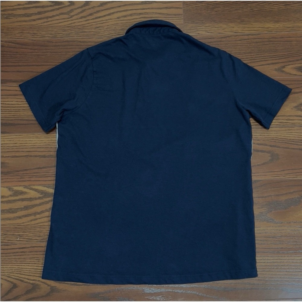Tailor Vintage Polo Shirt Mens XL Navy Blue White Colorblock Short Sleeve - Picture 3 of 6